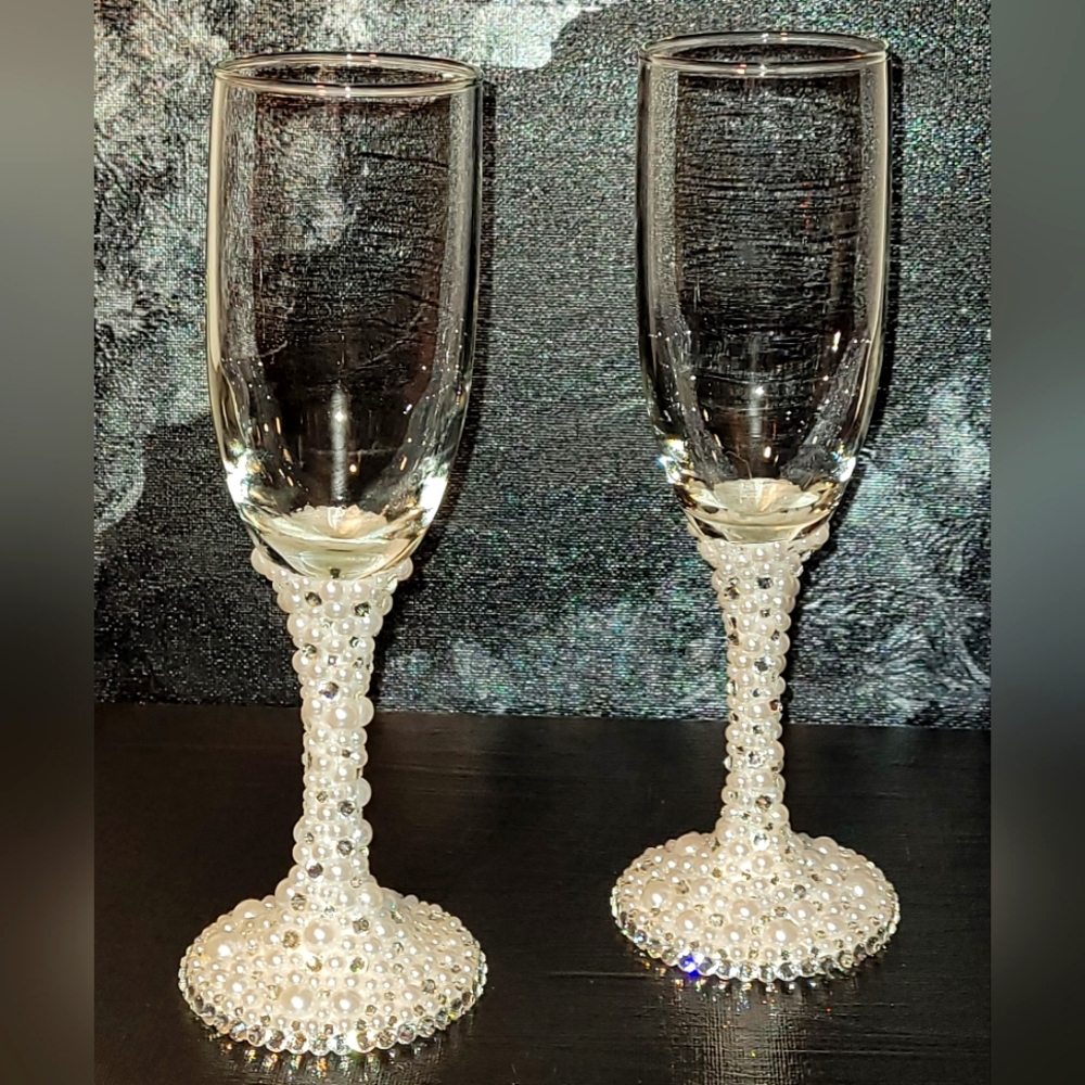 DIANA - 💎HANDMADE💎 Champaign Flute set